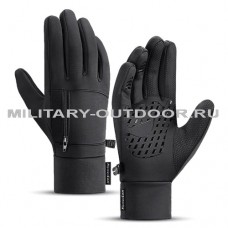 Kyncilor Warm Outdoor Zip SoftShell Gloves Black